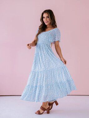 Dreamy Flowy Blue Summer Dress